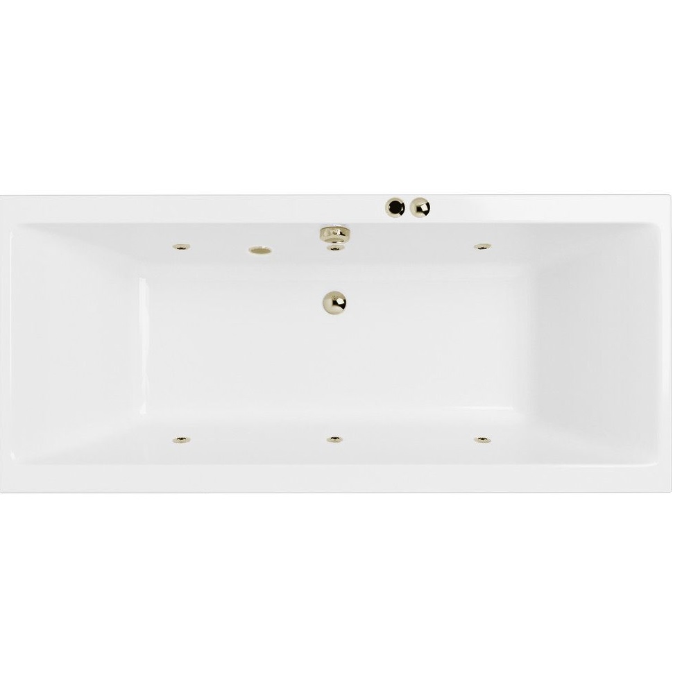 Ванна гидромассажная Excellent Pryzmat SOFT WAEX.PRY20.SOFT.BR 200x90 (белый глянцевый, бронза), каркас, слив-перелив