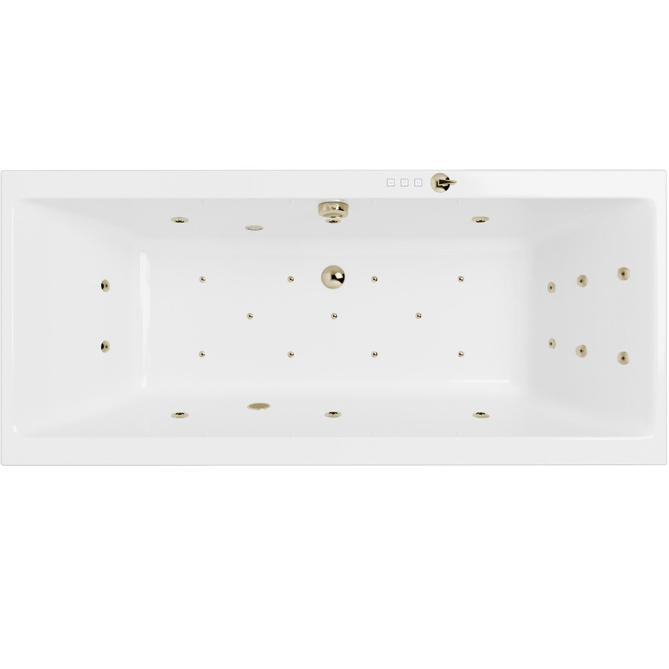 Ванна гидромассажная Excellent Pryzmat ULTRA WAEX.PRY16.ULTRA.BR 160x75 (белый глянцевый, бронза), каркас, слив-перелив