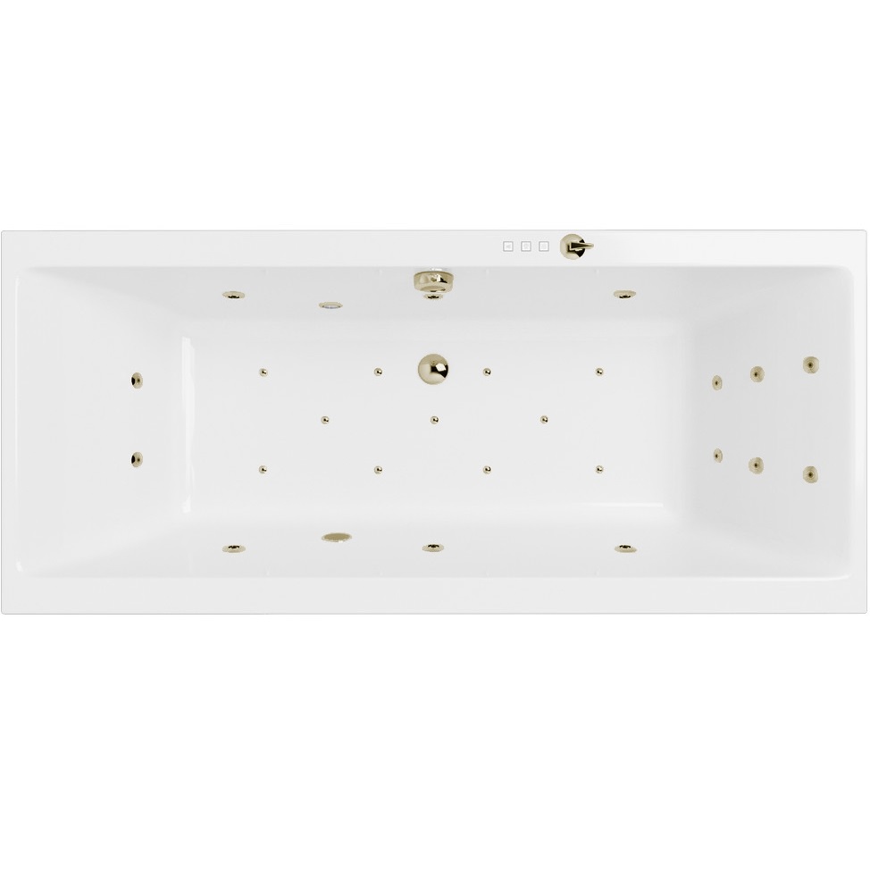 Ванна гидромассажная Excellent Pryzmat ULTRA WAEX.PRY17.ULTRA.BR 170x75 (белый глянцевый, бронза), каркас, слив-перелив