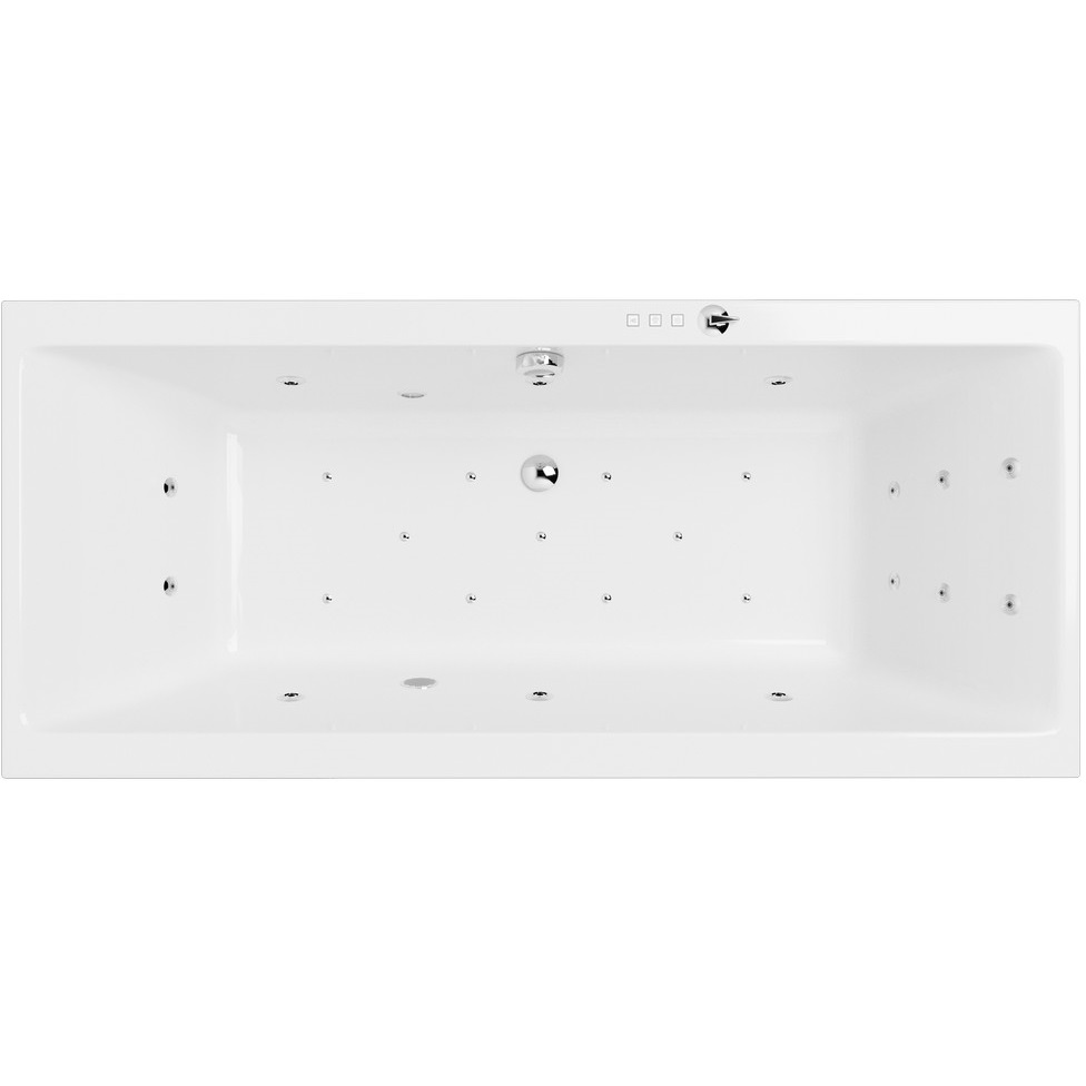 Ванна гидромассажная Excellent Pryzmat ULTRA WAEX.PRY17.ULTRA.CR 170x75 (белый глянцевый, хром), каркас, слив-перелив