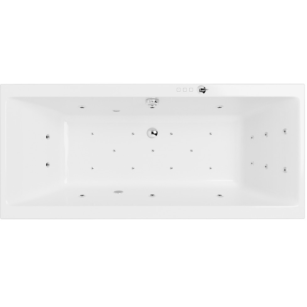 Ванна гидромассажная Excellent Pryzmat ULTRA WAEX.PRY18.ULTRA.CR 180x80 (белый глянцевый, хром), каркас, слив-перелив