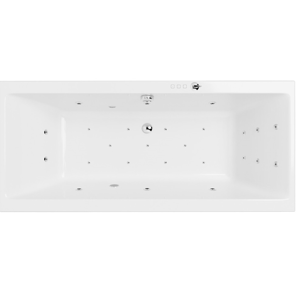Ванна гидромассажная Excellent Pryzmat ULTRA WAEX.PRY19.ULTRA.CR 190x90 (белый глянцевый, хром), каркас, слив-перелив