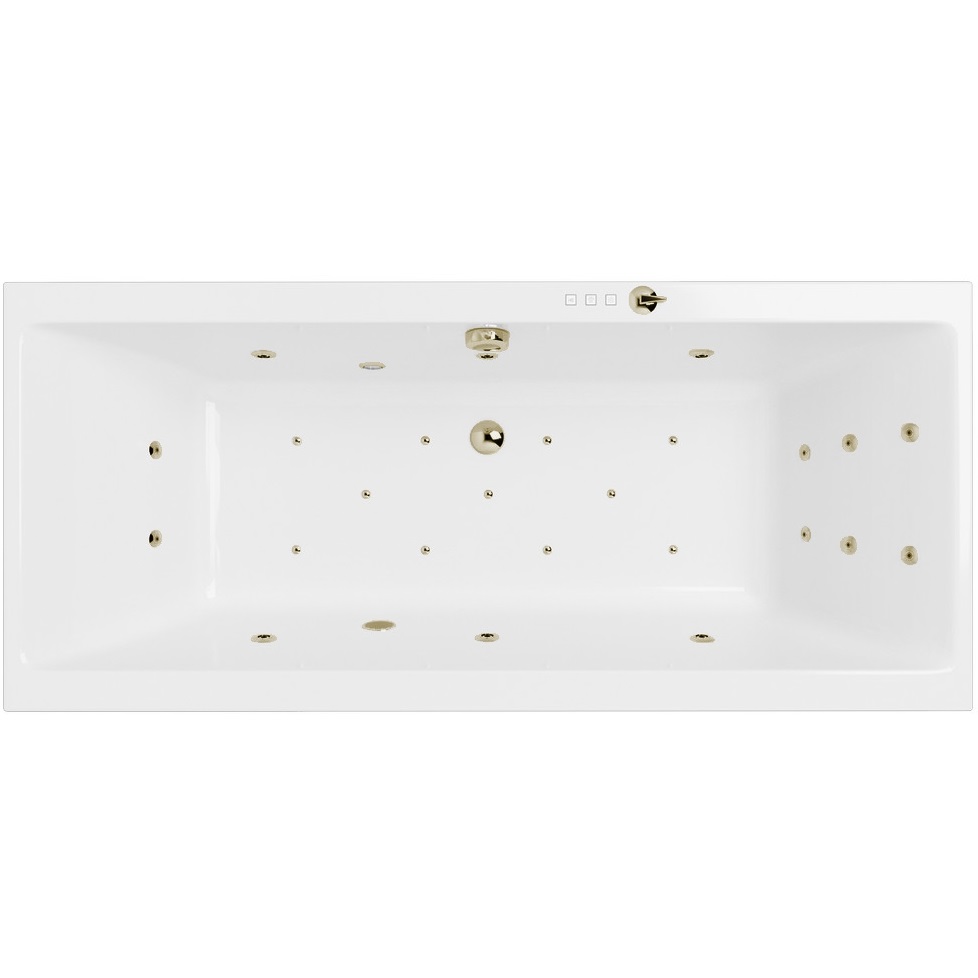 Ванна гидромассажная Excellent Pryzmat ULTRA WAEX.PRY20.ULTRA.BR 200x90 (белый глянцевый, бронза), каркас, слив-перелив
