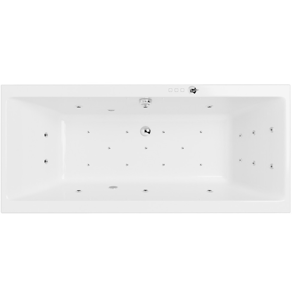 Ванна гидромассажная Excellent Pryzmat ULTRA WAEX.PRY20.ULTRA.CR 200x90 (белый глянцевый, хром), каркас, слив-перелив