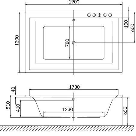 Ванна гидромассажная пристенная Excellent Crown Lux SOFT WAEX.CRO19.SOFT.GL 190x120 (золотой, белый), каркас, слив-перелив