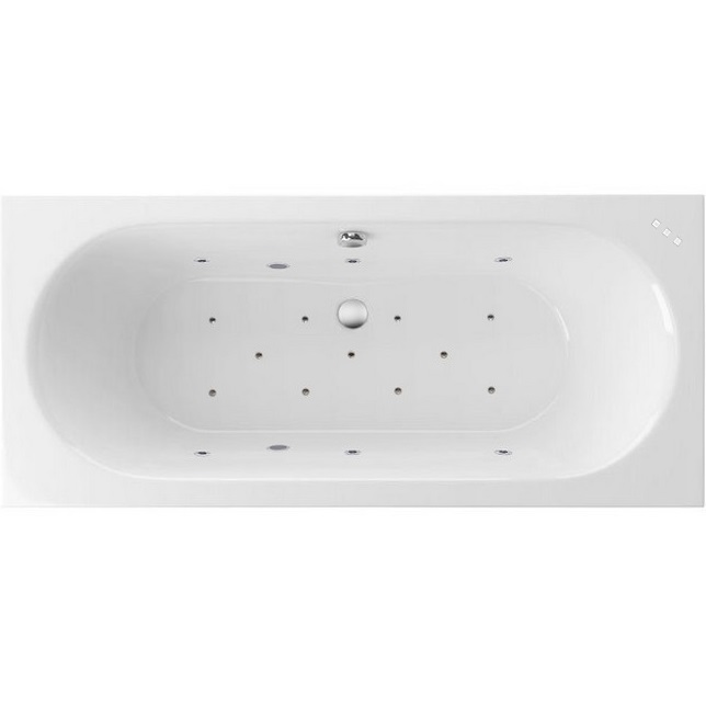 Ванна гидромассажная встраиваемая Excellent Oceana Slim RELAX WAEX.OCE18S.RELAX.CR 180x80 (белая глянцевая, хром), каркас, слив-перелив