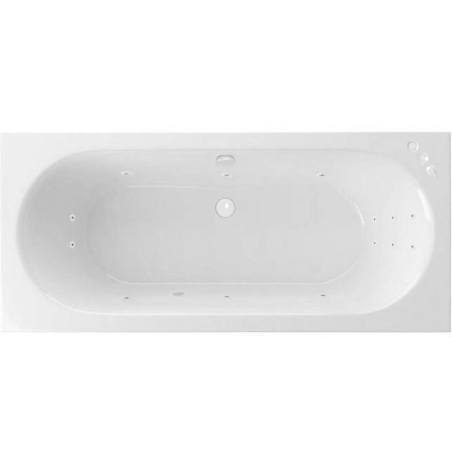 Ванна гидромассажная встраиваемая Excellent Oceana Slim SMART WAEX.OCE18S.SMART.WH 180x80 (белая глянцевая), каркас, слив-перелив