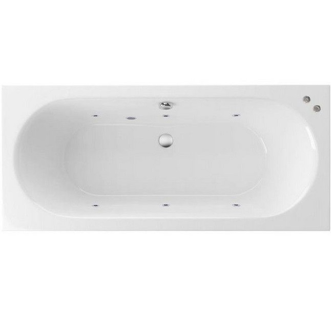 Ванна гидромассажная встраиваемая Excellent Oceana Slim SOFT WAEX.OCE18S.SOFT.CR 180x80 (белая глянцевая, хром), каркас, слив-перелив