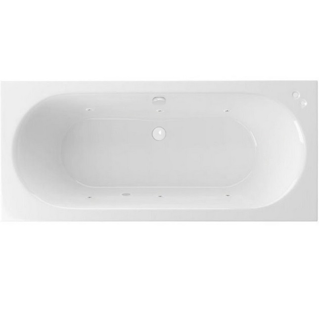 Ванна гидромассажная встраиваемая Excellent Oceana Slim SOFT WAEX.OCE18S.SOFT.WH 180x80 (белая глянцевая), каркас, слив-перелив