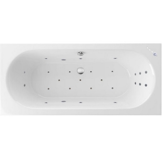 Ванна гидромассажная встраиваемая Excellent Oceana Slim ULTRA WAEX.OCE18S.ULTRA.CR 180x80 (белая глянцевая, хром), каркас, слив-перелив