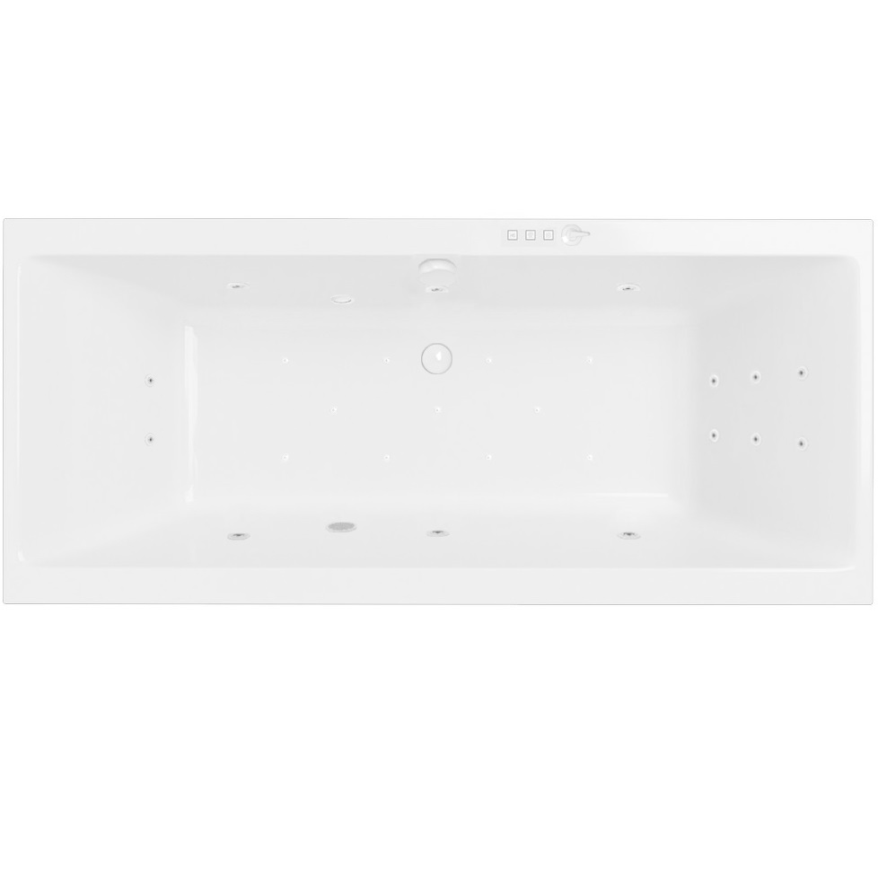 Ванна гидромассажная встраиваемая Excellent Pryzmat Slim ULTRA WAEX.PRY16S.ULTRA.WH 160x75 (белый глянцевый), каркас, слив-перелив