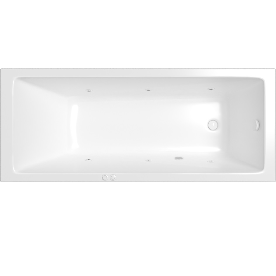 Ванна гидромассажная встраиваемая Whitecross Wave Slim SOFT 0111.150070.100.SOFT.WH 150x70 (белый глянцевый), каркас, слив-перелив