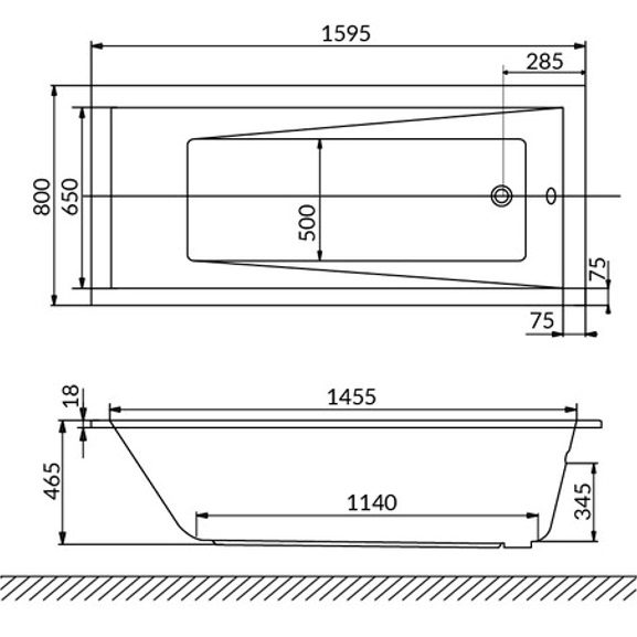 Ванна гидромассажная встраиваемая Whitecross Wave Slim SOFT 0111.160080.100.SOFT.GL 160x80 (белый глянцевый, золотой), каркас, слив-перелив