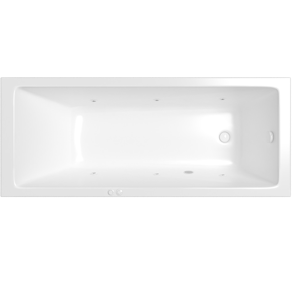 Ванна гидромассажная встраиваемая Whitecross Wave Slim SOFT 0111.160080.100.SOFT.WH 160x80 (белый глянцевый), каркас, слив-перелив