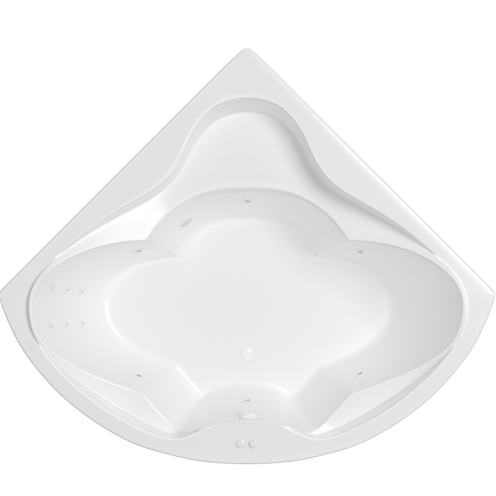 Ванна гидромассажная Whitecross Konsul LINE 0110.150150.100.LINE.WH 150x150 (белый глянцевый), каркас, слив-перелив