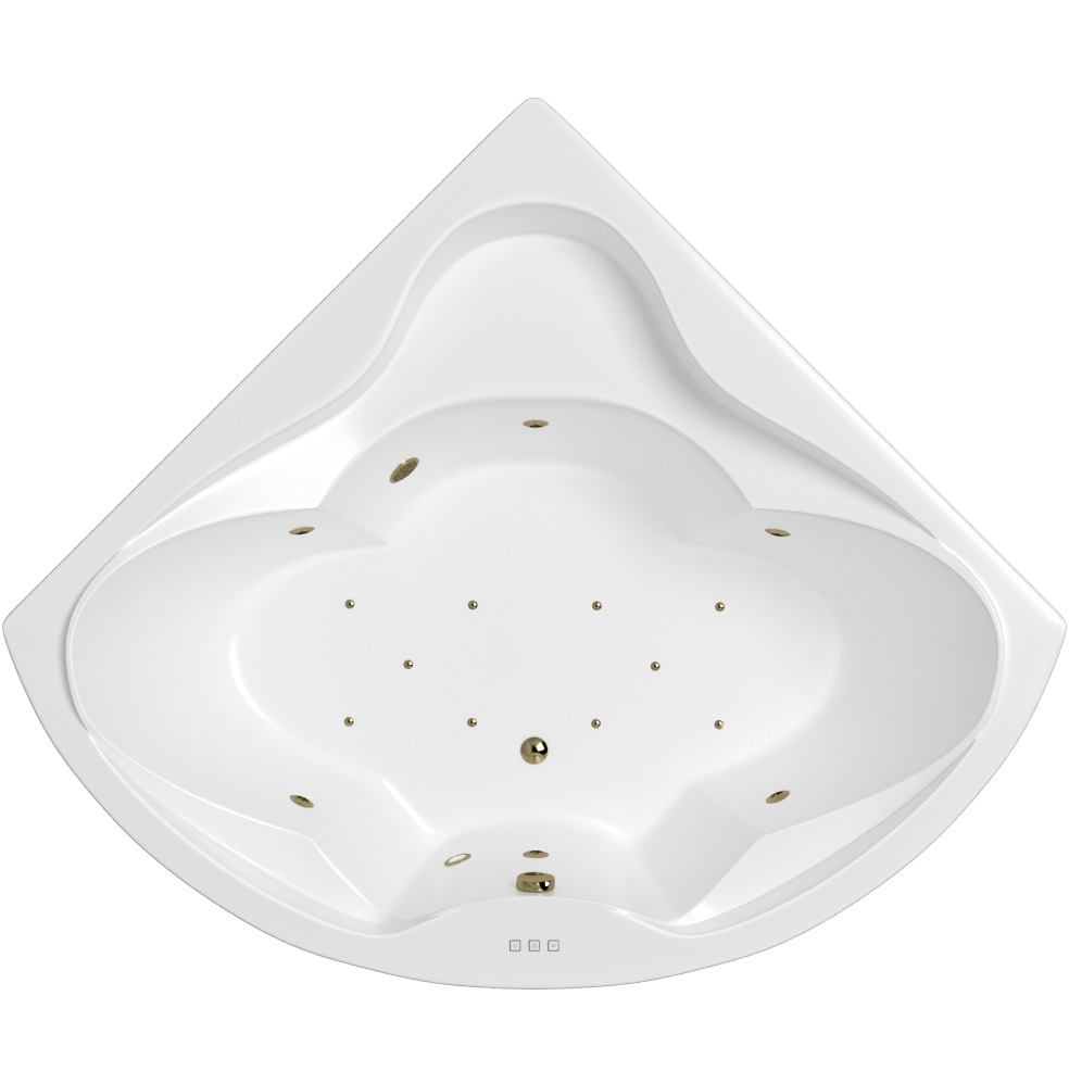 Ванна гидромассажная Whitecross Konsul RELAX 0110.150150.100.RELAX.BR 150x150 (белый глянцевый, бронза), каркас, слив-перелив