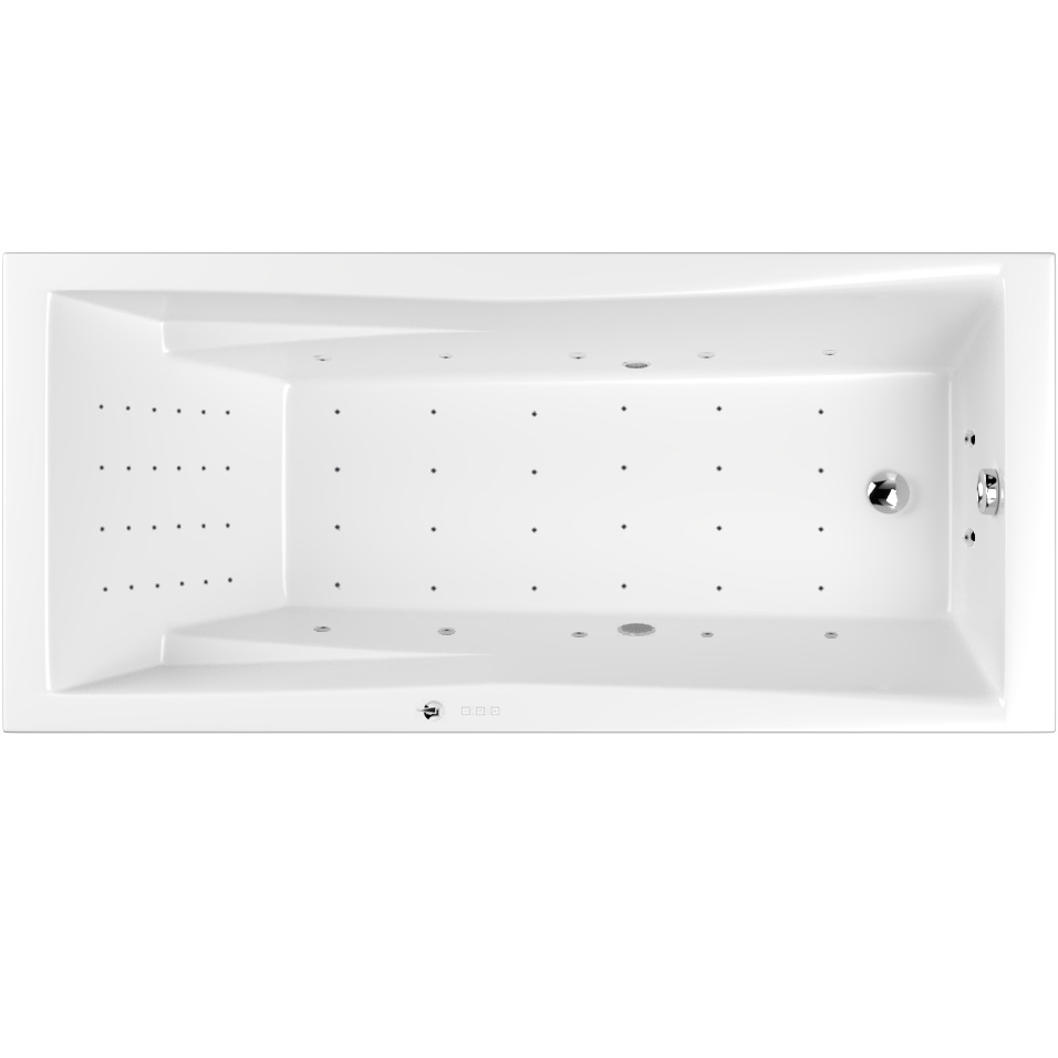 Ванна гидромассажная Whitecross Palace NANO 0104.170075.100.NANO.CR 170x75 (белый глянцевый, хром), каркас, слив-перелив