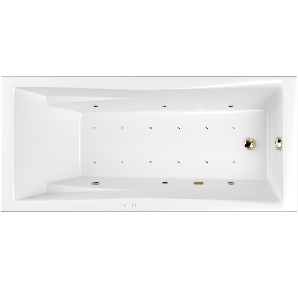 Ванна гидромассажная Whitecross Palace RELAX 0104.170075.100.RELAX.BR 170x75 (белый глянцевый, бронза), каркас, слив-перелив