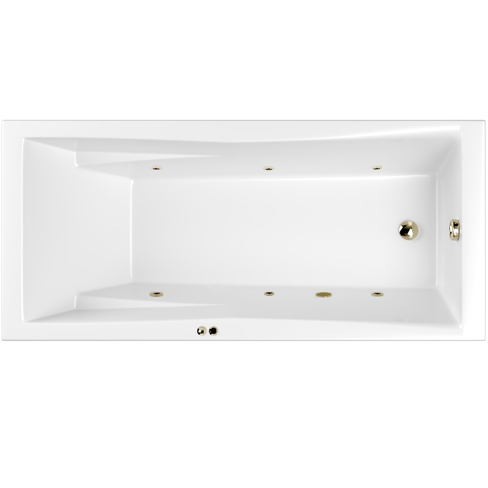 Ванна гидромассажная Whitecross Palace SOFT 0104.170075.100.SOFT.BR 170x75 (белый глянцевый, бронза), каркас, слив-перелив