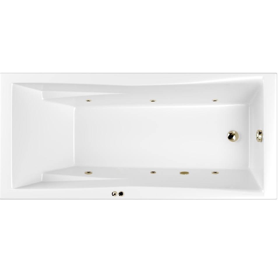 Ванна гидромассажная Whitecross Palace SOFT 0104.180080.100.SOFT.BR 180x80 (белый глянцевый, бронза), каркас, слив-перелив