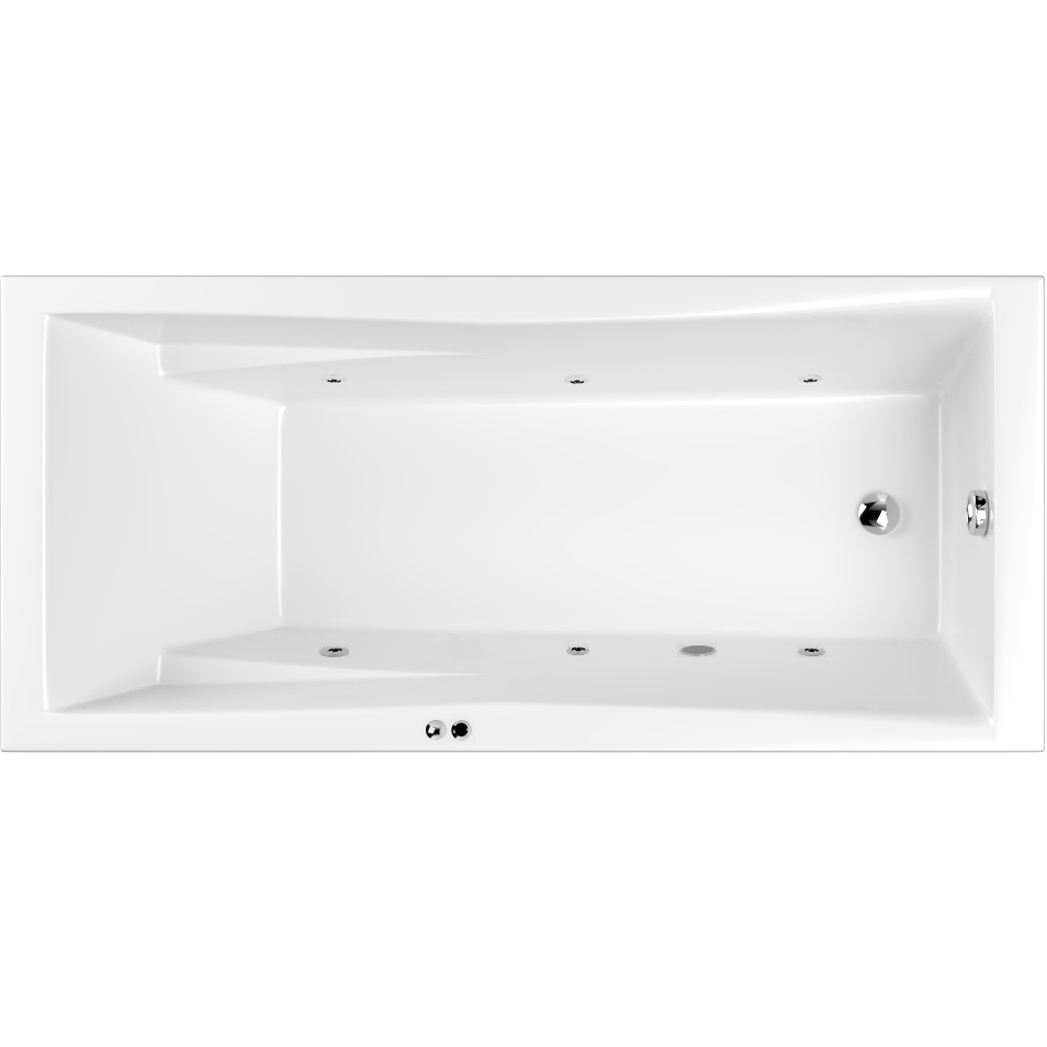 Ванна гидромассажная Whitecross Palace SOFT 0104.180080.100.SOFT.CR 180x80 (белый глянцевый, хром), каркас, слив-перелив