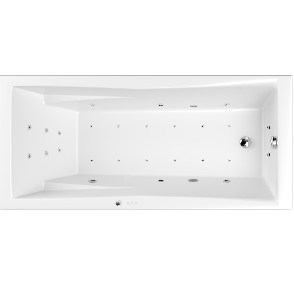 Ванна гидромассажная Whitecross Palace ULTRA 104.180080.100.ULTRA.CR 180x80 (белый глянцевый, хром), каркас, слив-перелив