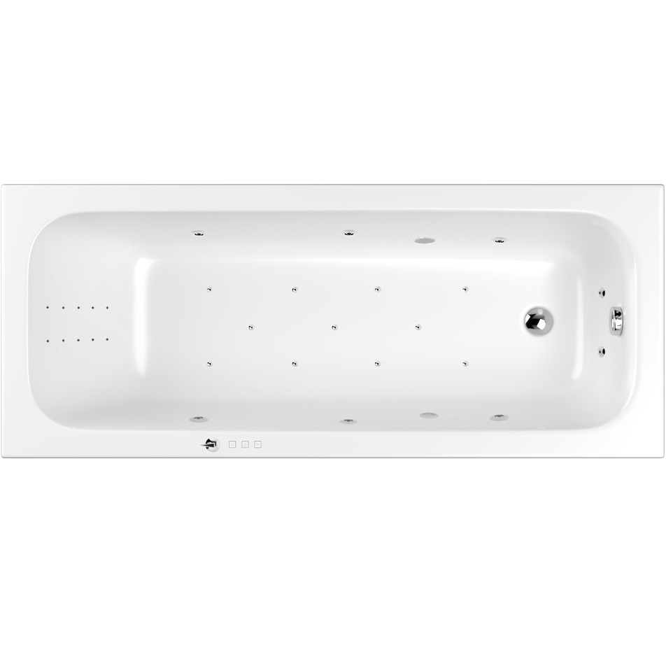 Ванна гидромассажная Whitecross Vibe ULTRA NANO 0105.170070.100.ULTRANANO.CR 170x70 (белый глянцевый, хром), каркас, слив-перелив