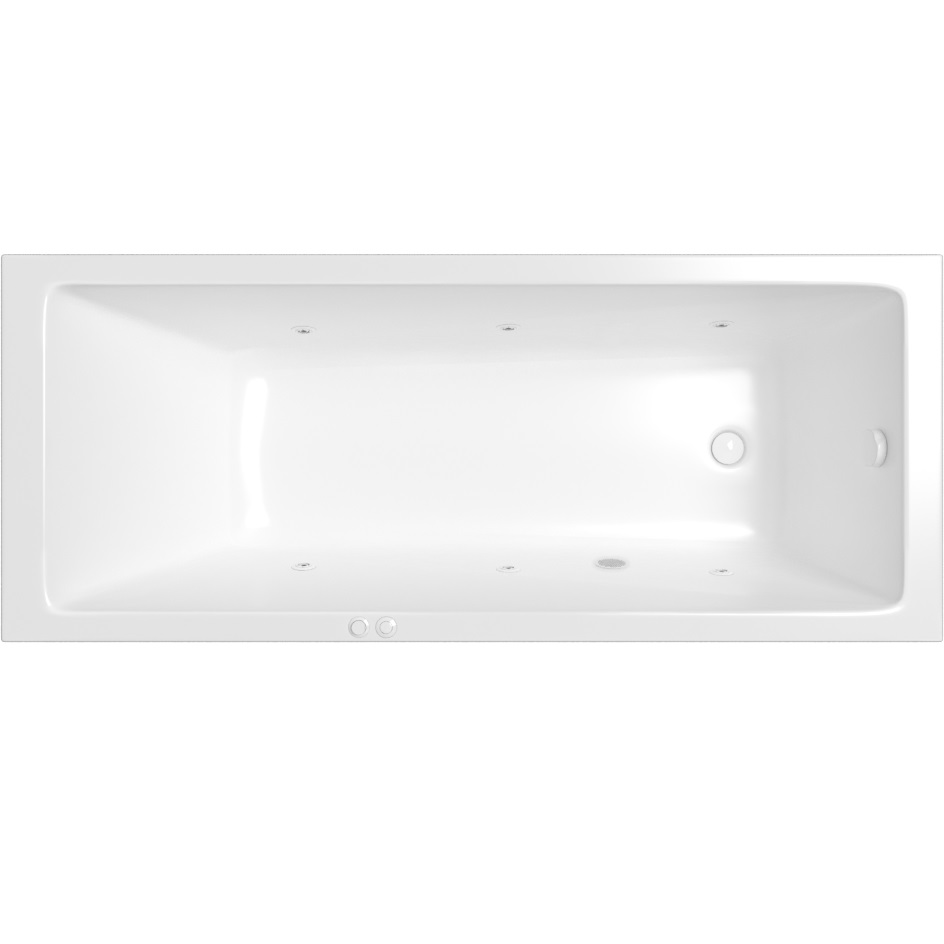 Ванна гидромассажная Whitecross Wave Slim SOFT 0111.170075.100.SOFT.WH 170x75 (белый глянцевый), каркас, слив-перелив