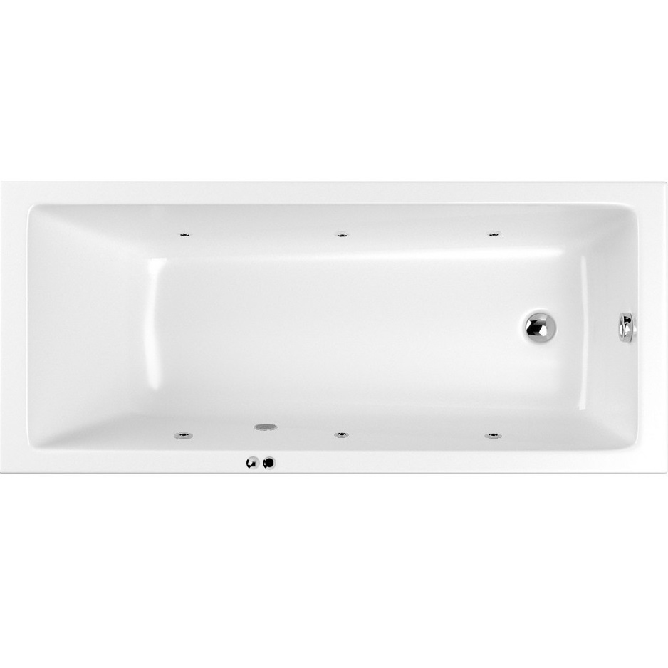 Ванна гидромассажная Whitecross Wave SOFT 0101.150070.100.SOFT.CR 150x70 (белый глянцевый, хром), каркас, слив-перелив
