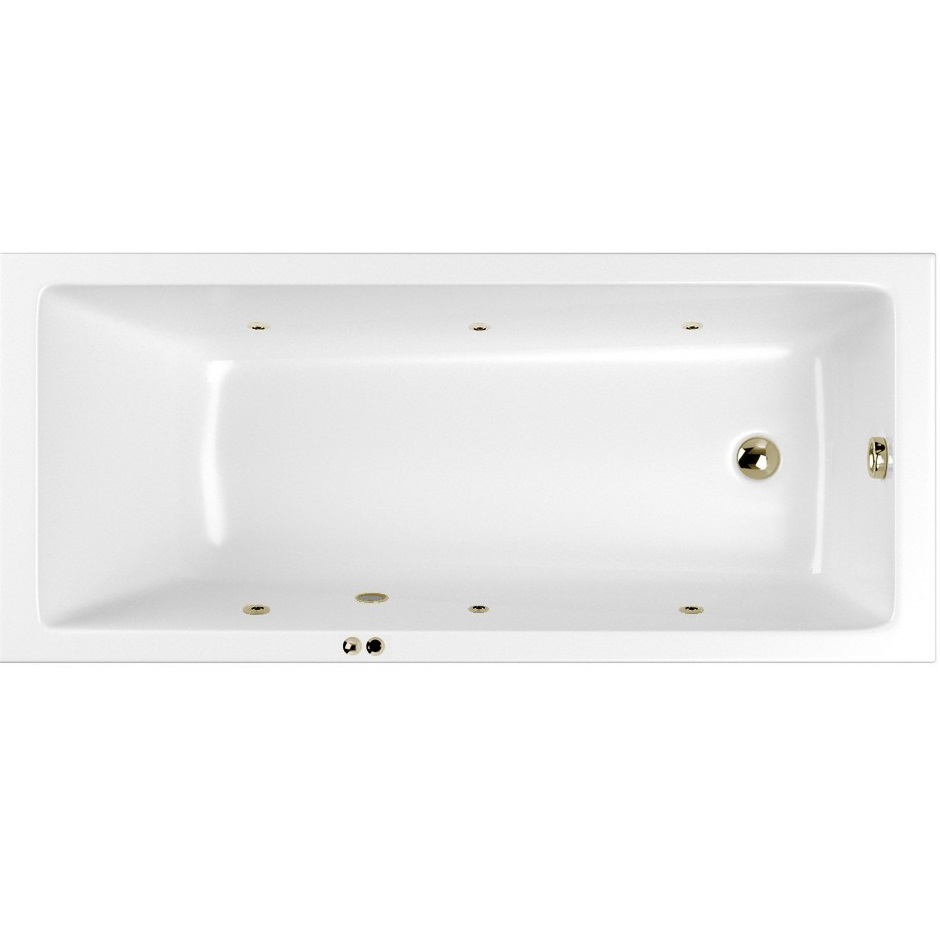 Ванна гидромассажная Whitecross Wave SOFT 0101.160070.100.SOFT.BR 160x70 (белый глянцевый, бронза), каркас, слив-перелив