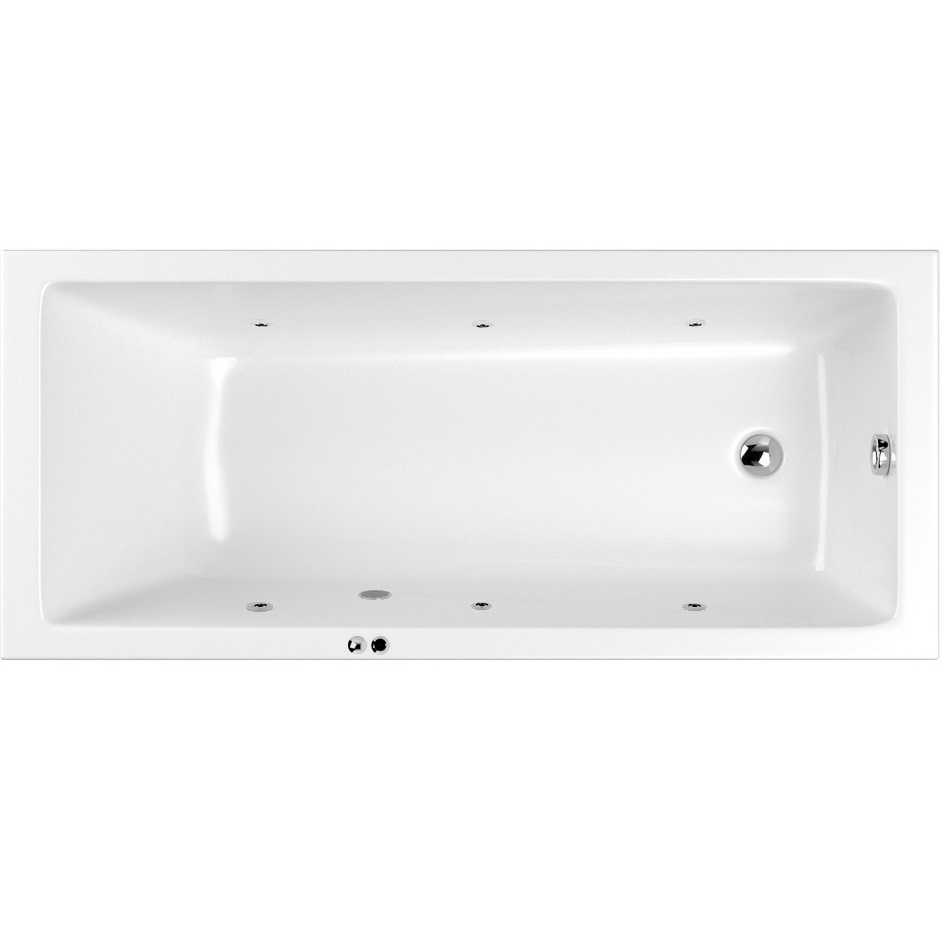 Ванна гидромассажная Whitecross Wave SOFT 0101.170070.100.SOFT.CR 170x70 (белый глянцевый, хром), каркас, слив-перелив