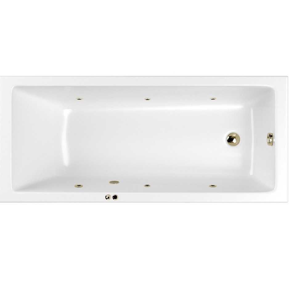 Ванна гидромассажная Whitecross Wave SOFT 0101.170075.100.SOFT.BR 170x75 (белый глянцевый, бронза), каркас, слив-перелив