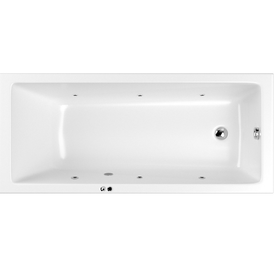 Ванна гидромассажная Whitecross Wave SOFT 0101.170075.100.SOFT.CR 170x75 (белый глянцевый, хром), каркас, слив-перелив