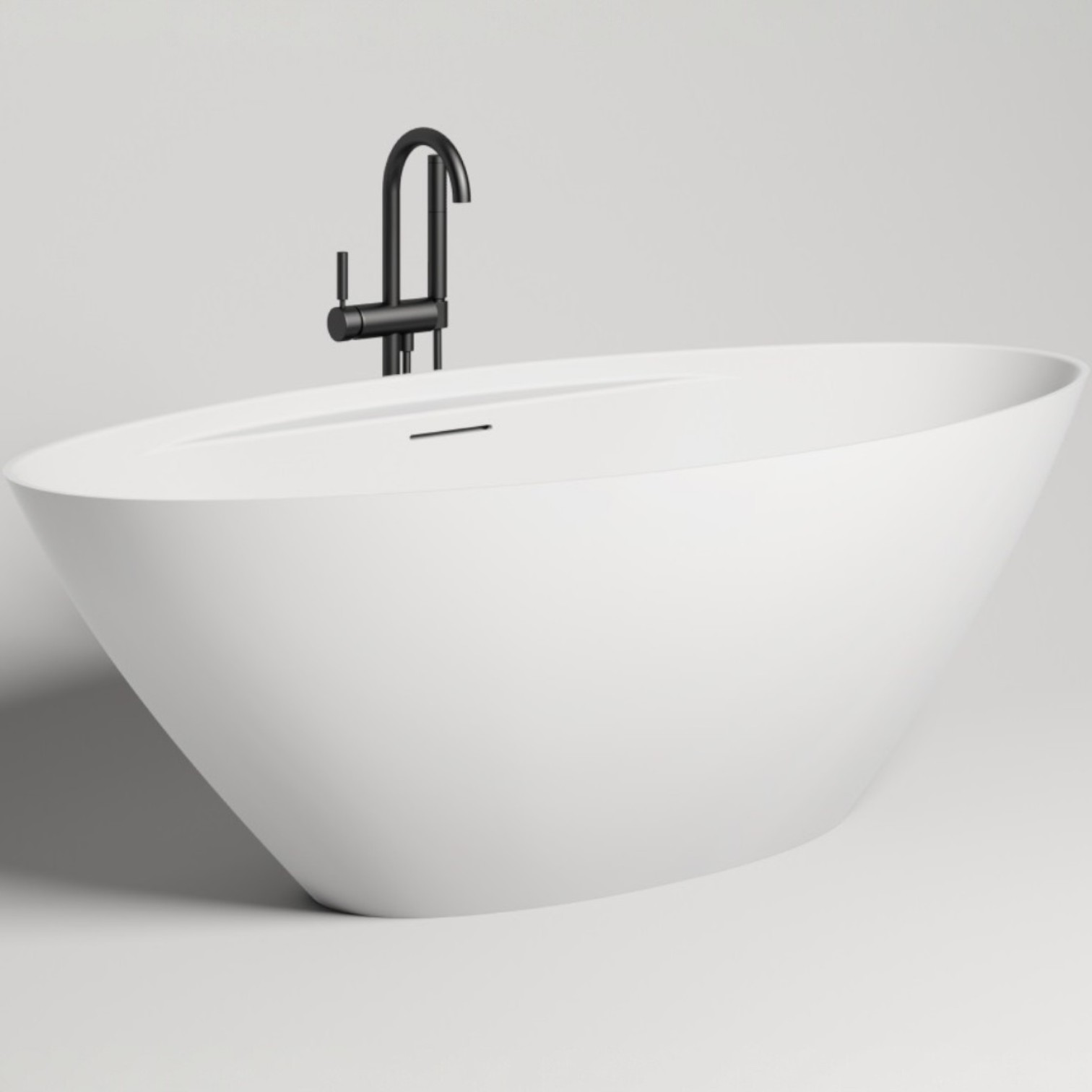 Ванна отдельностоящая Salini Diva S-Sense 102211G 178x85.5x60 (белый глянцевый), донный клапан, сифон, слив-перелив