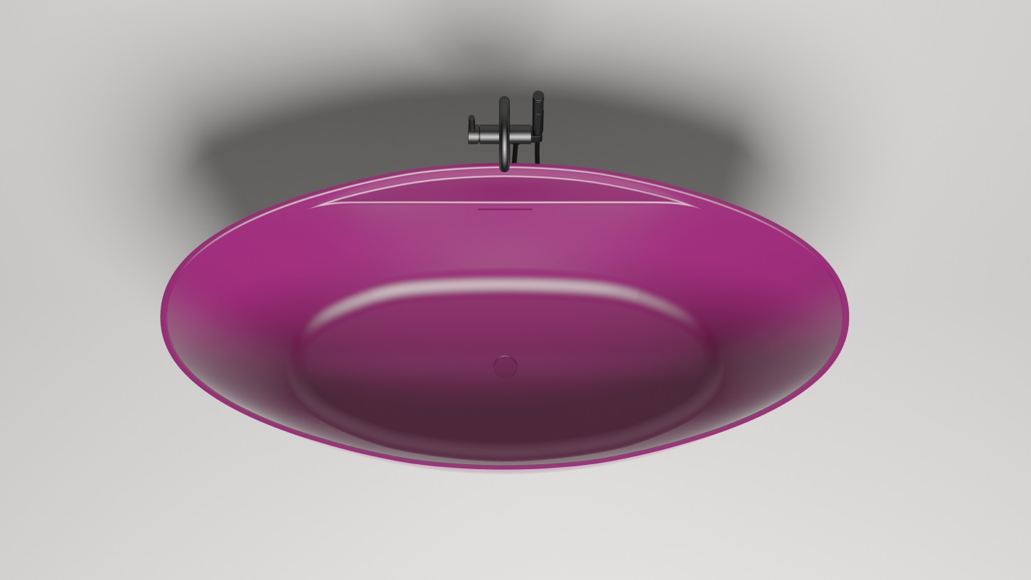 Ванна отдельностоящая Salini Diva S-Sense 102211GF 178x85.5x60 (покраска RAL полностью, глянцевый), донный клапан, сифон, слив-перелив