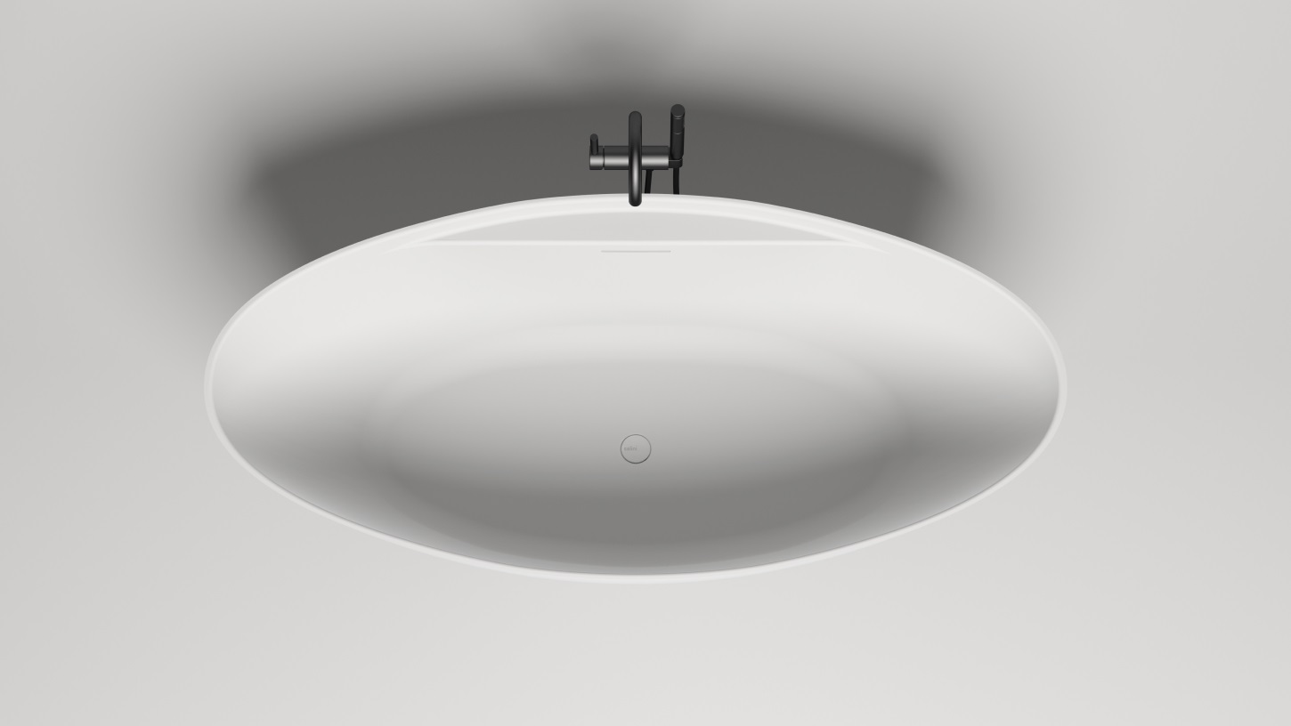 Ванна отдельностоящая Salini Diva S-Sense 102211GF 178x85.5x60 (покраска RAL полностью, глянцевый), донный клапан, сифон, слив-перелив