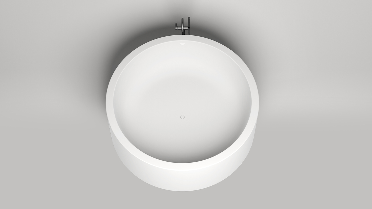 Ванна отдельностоящая Salini S-Sense Isola 101111G 200x200x71 (белый глянцевый), донный клапан, сифон, слив-перелив