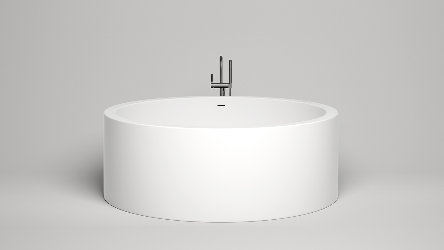 Ванна отдельностоящая Salini S-Sense Isola 101111G 200x200x71 (белый глянцевый), донный клапан, сифон, слив-перелив