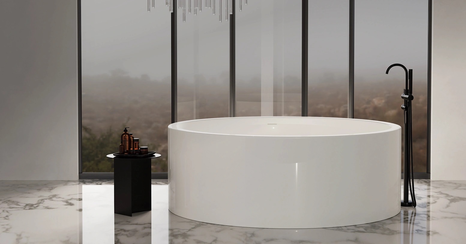 Ванна отдельностоящая Salini S-Sense Isola 101111GF  200x200x71 (покраска RAL полностью, глянцевый), донный клапан, сифон, слив-перелив