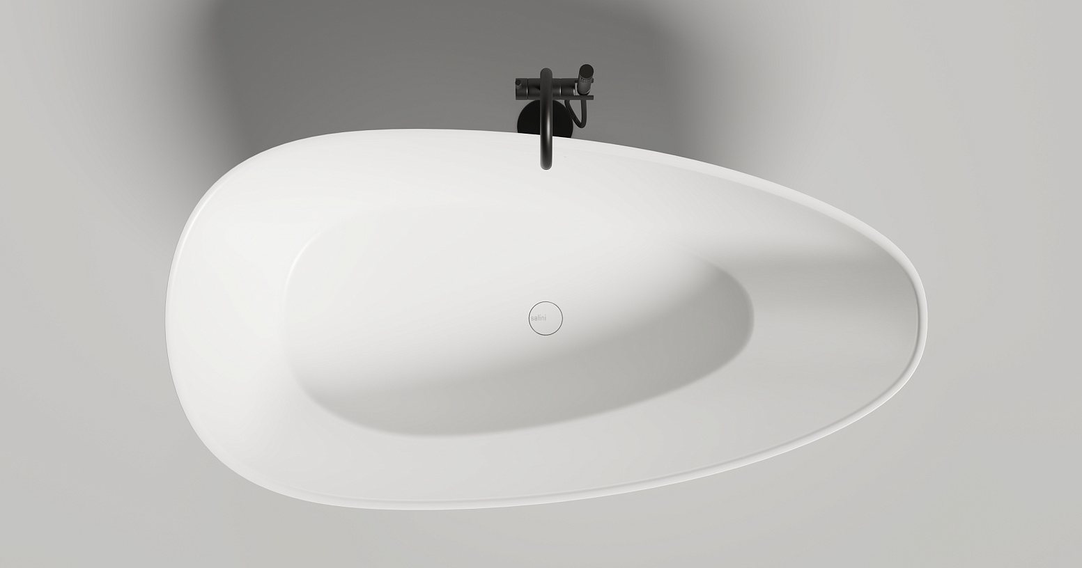 Ванна отдельностоящая Salini S-Sense Paola 1015103G 160x80x60 (белый глянцевый), донный клапан, сифон, слив-перелив