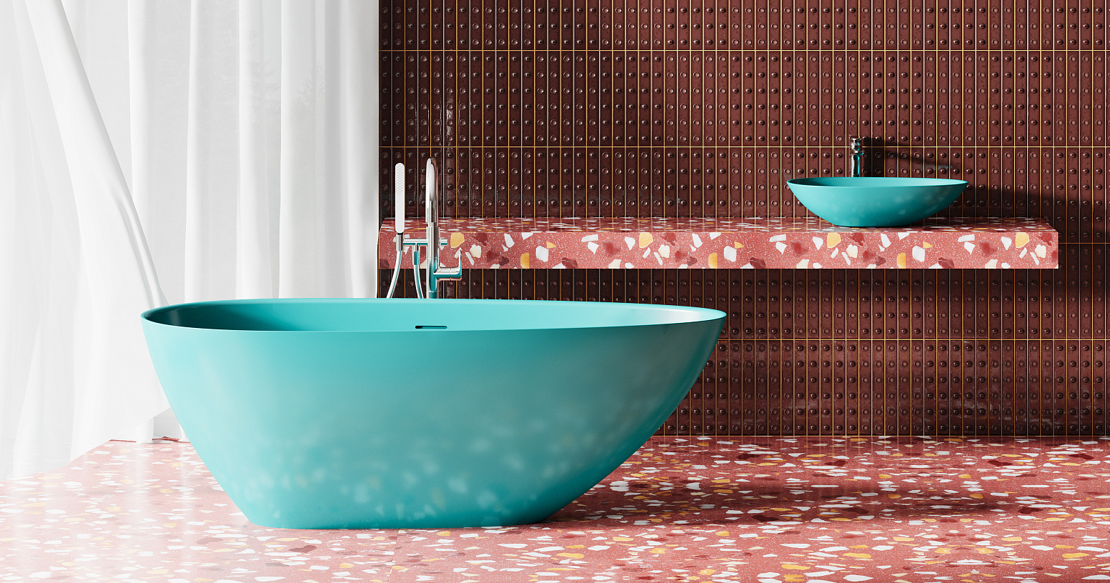 Ванна отдельностоящая Salini S-Sense Paola 1015103GF 160x80x60 (покраска RAL полностью, глянцевый), донный клапан, сифон, слив-перелив