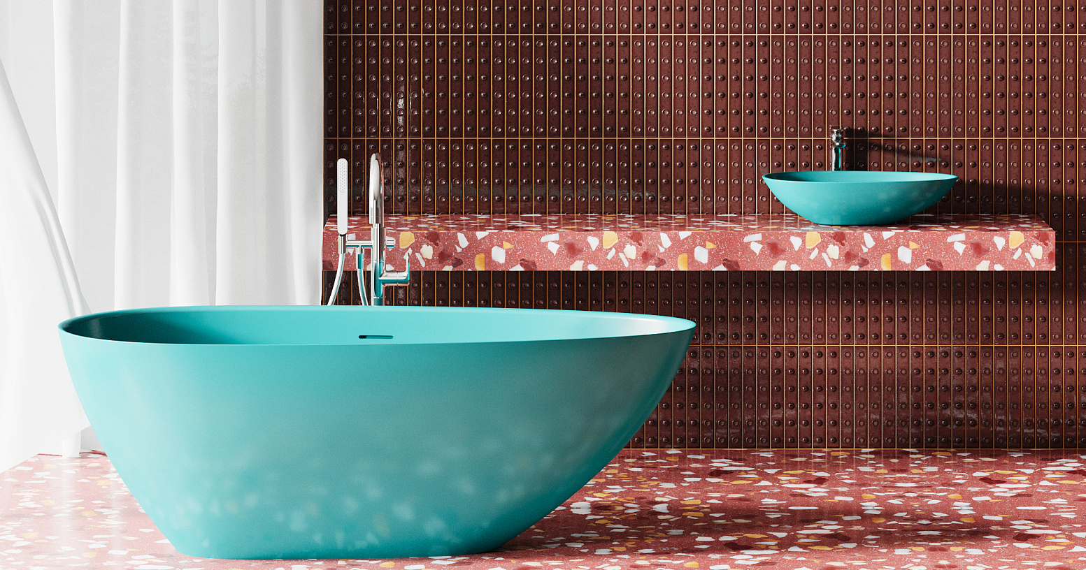 Ванна отдельностоящая Salini S-Sense Paola 1015103GF 160x80x60 (покраска RAL полностью, глянцевый), донный клапан, сифон, слив-перелив