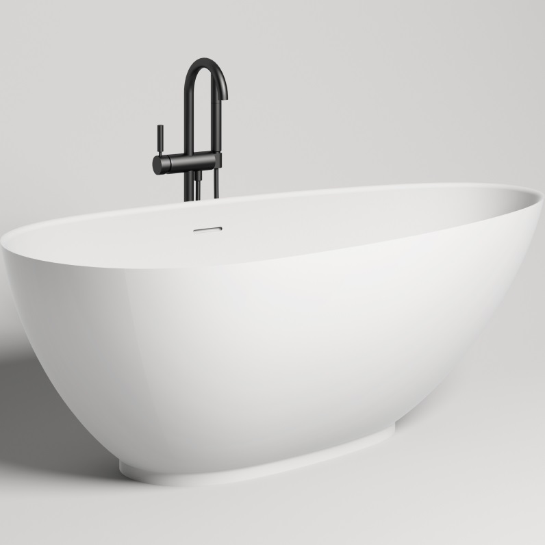 Ванна отдельностоящая Salini S-Sense Paola 101511G 160x77x57 (белый глянцевый), донный клапан, сифон, слив-перелив