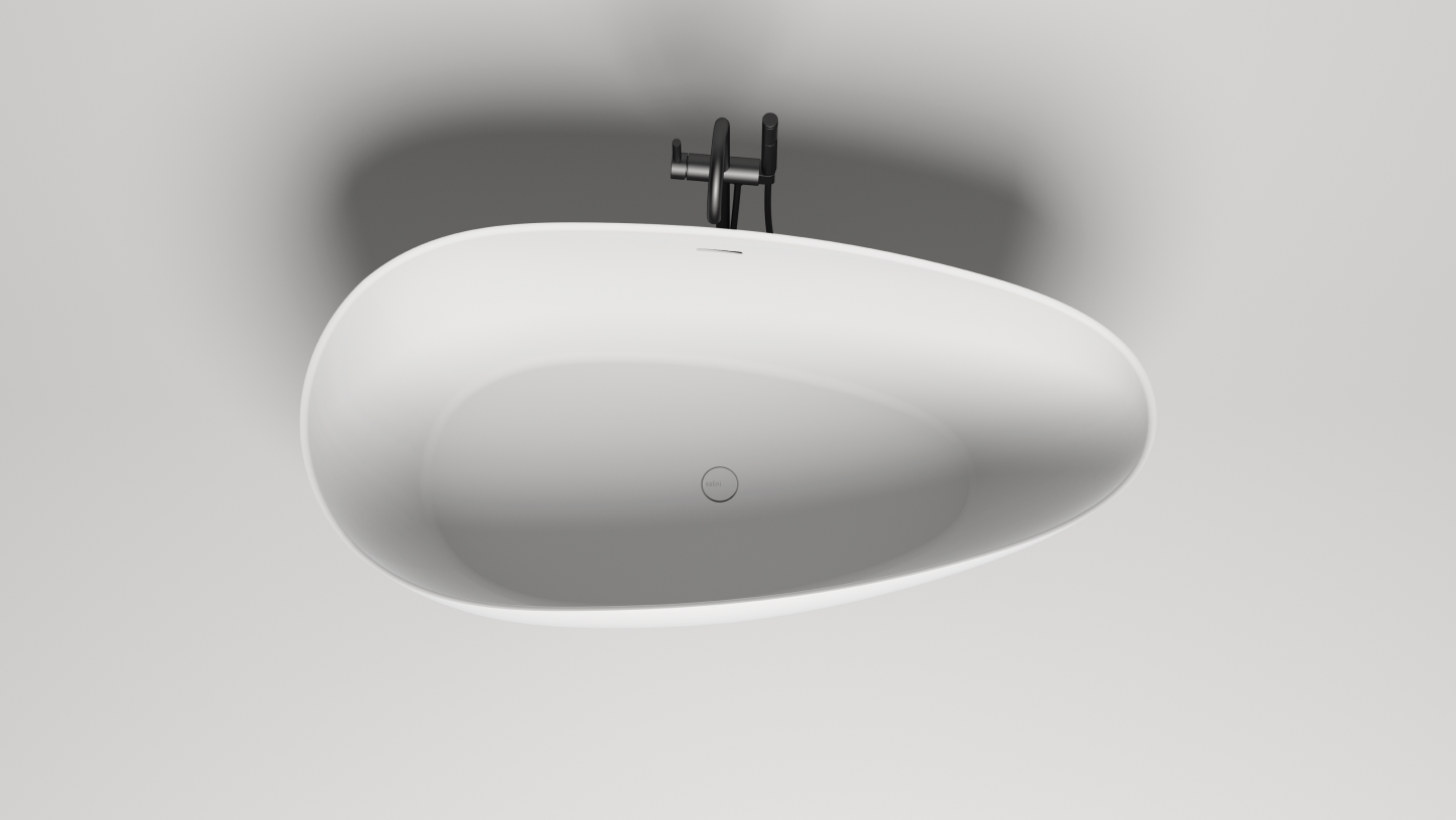 Ванна отдельностоящая Salini S-Sense Paola 101511G 160x77x57 (белый глянцевый), донный клапан, сифон, слив-перелив