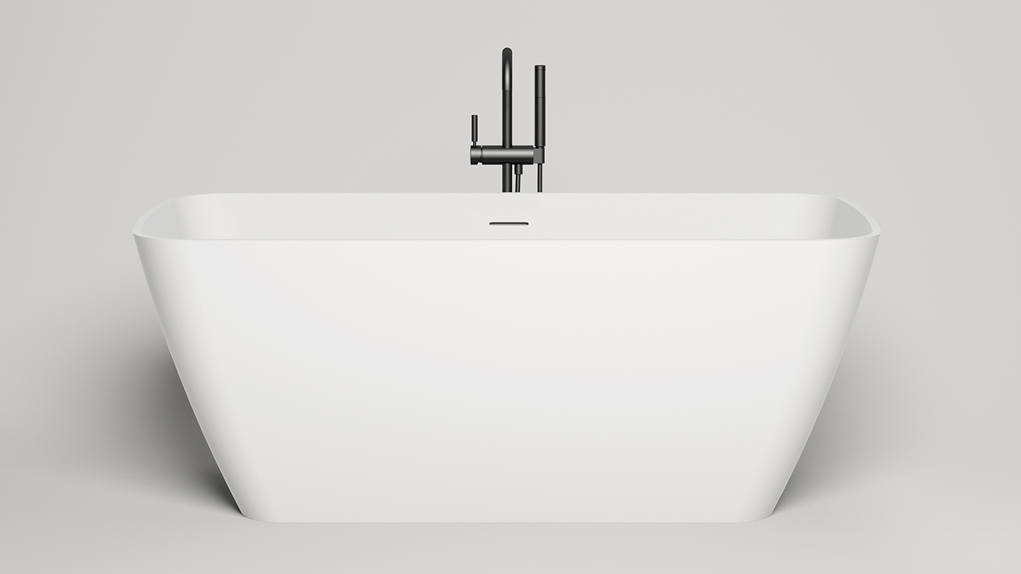 Ванна отдельностоящая Salini S-Stone Agatha 100221M 179x82x65.5 (белый матовый), донный клапан, сифон, слив-перелив