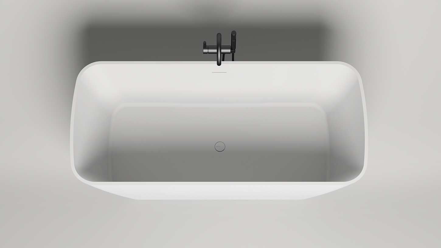 Ванна отдельностоящая Salini S-Stone Agatha 100221M 179x82x65.5 (белый матовый), донный клапан, сифон, слив-перелив