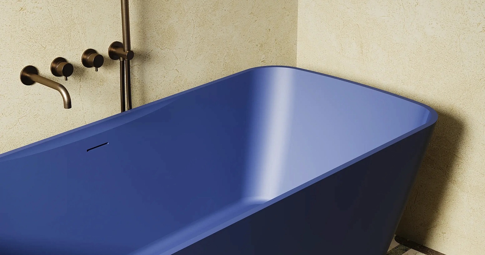 Ванна отдельностоящая Salini S-Stone Agatha 100221MF 179x82x65.5 (покраска RAL полностью, матовый), донный клапан, сифон, слив-перелив