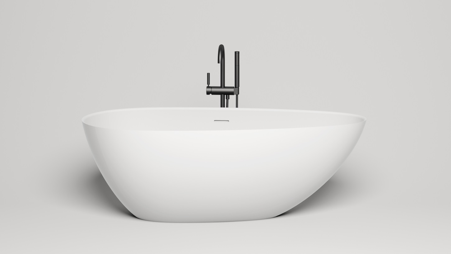 Ванна отдельностоящая Salini S-Stone Paola In 101612SMF 172x82x57 (покраска RAL полностью, матовый), донный клапан, сифон, слив-перелив