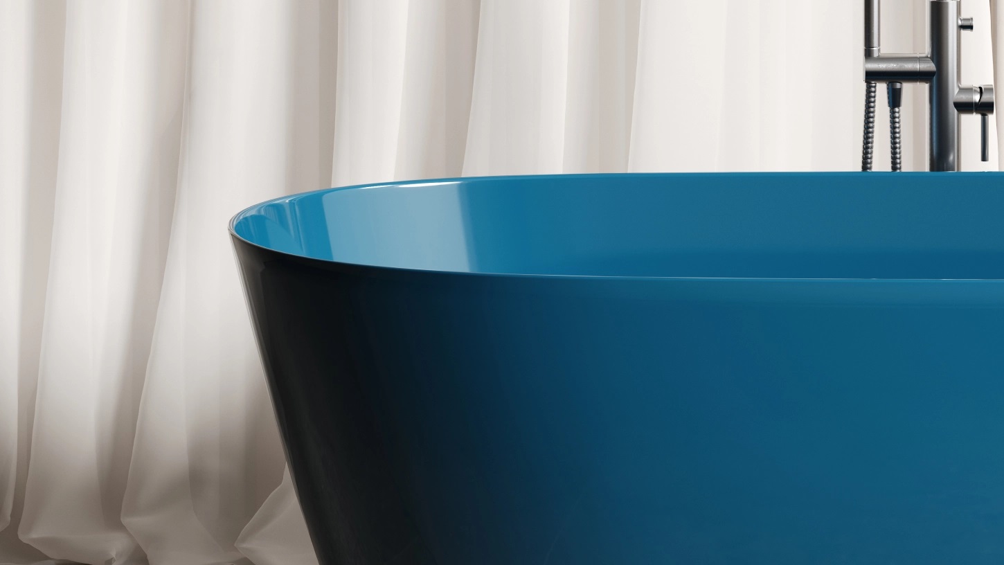 Ванна отдельностоящая Salini Sofia Light S-Sense 103611GF 164x76x58 (покраска RAL полностью, глянцевый), донный клапан, сифон, без перелива