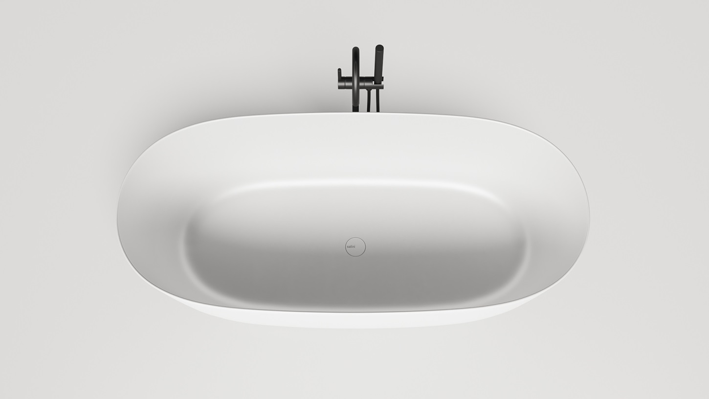 Ванна отдельностоящая Salini Sofia Light S-Sense 103611GF 164x76x58 (покраска RAL полностью, глянцевый), донный клапан, сифон, без перелива